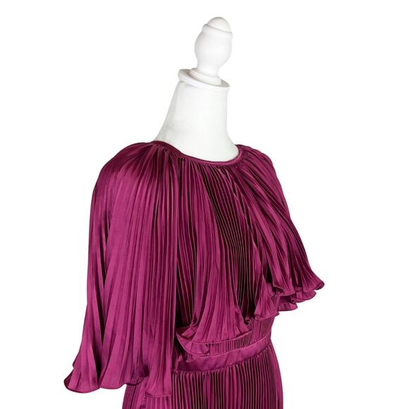 Mac Duggal Pleated Caplet Tea Length Dress 2 NWT - Picture 5 of 11